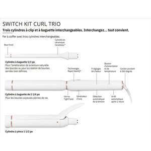 TRIO A FRISER INTERCHANGEABLE